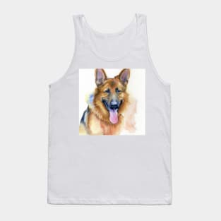 German Shepherd Watercolor - Gift For Dog Lovers Tank Top